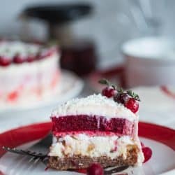 sliced of strawberry cake on plate